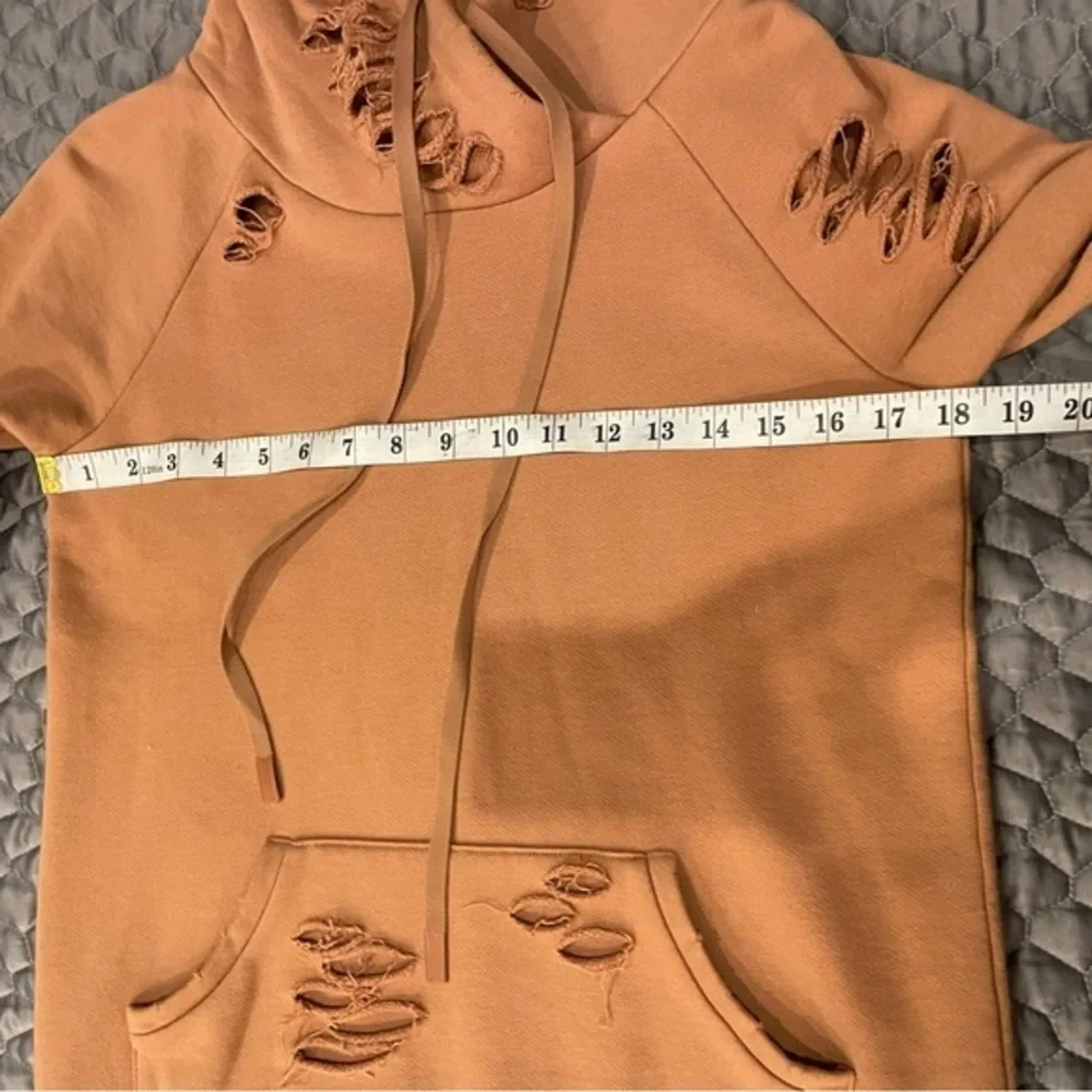 alo yoga Rust Distressed Hoodie